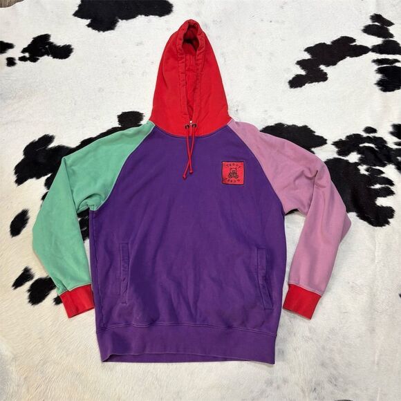 Teddy Fresh Unisex XL Hoodie Pastel Color Block Pullover Multicolor - Picture 1 of 5